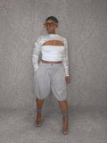 Oversized Gray Bubble Shorts